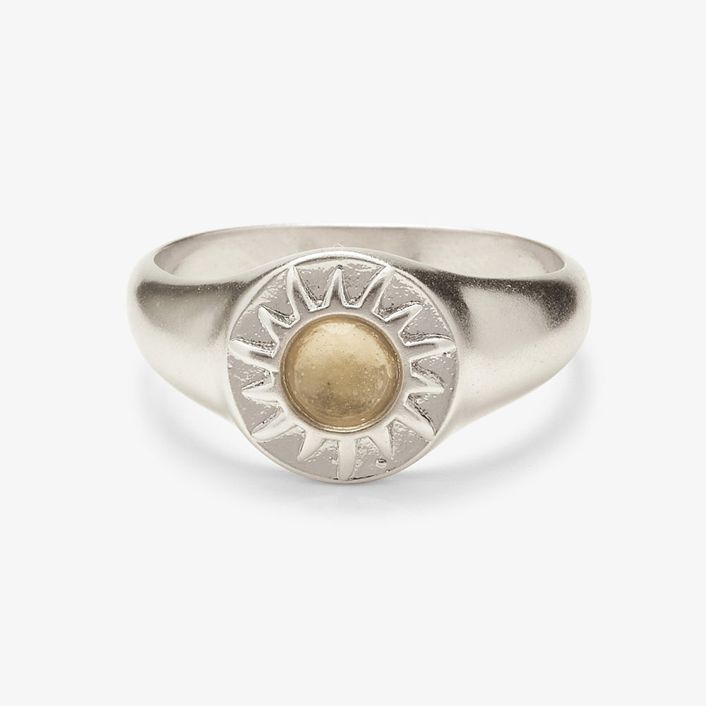 Pura Vida Celestial Sun Signet Ring SILVER