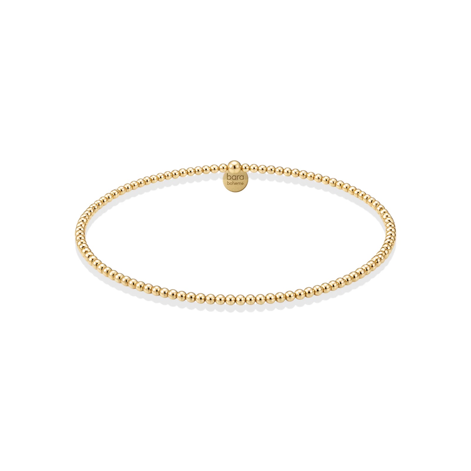 Bara Boheme Classic 2mm Beaded Bracelet Gold Filled