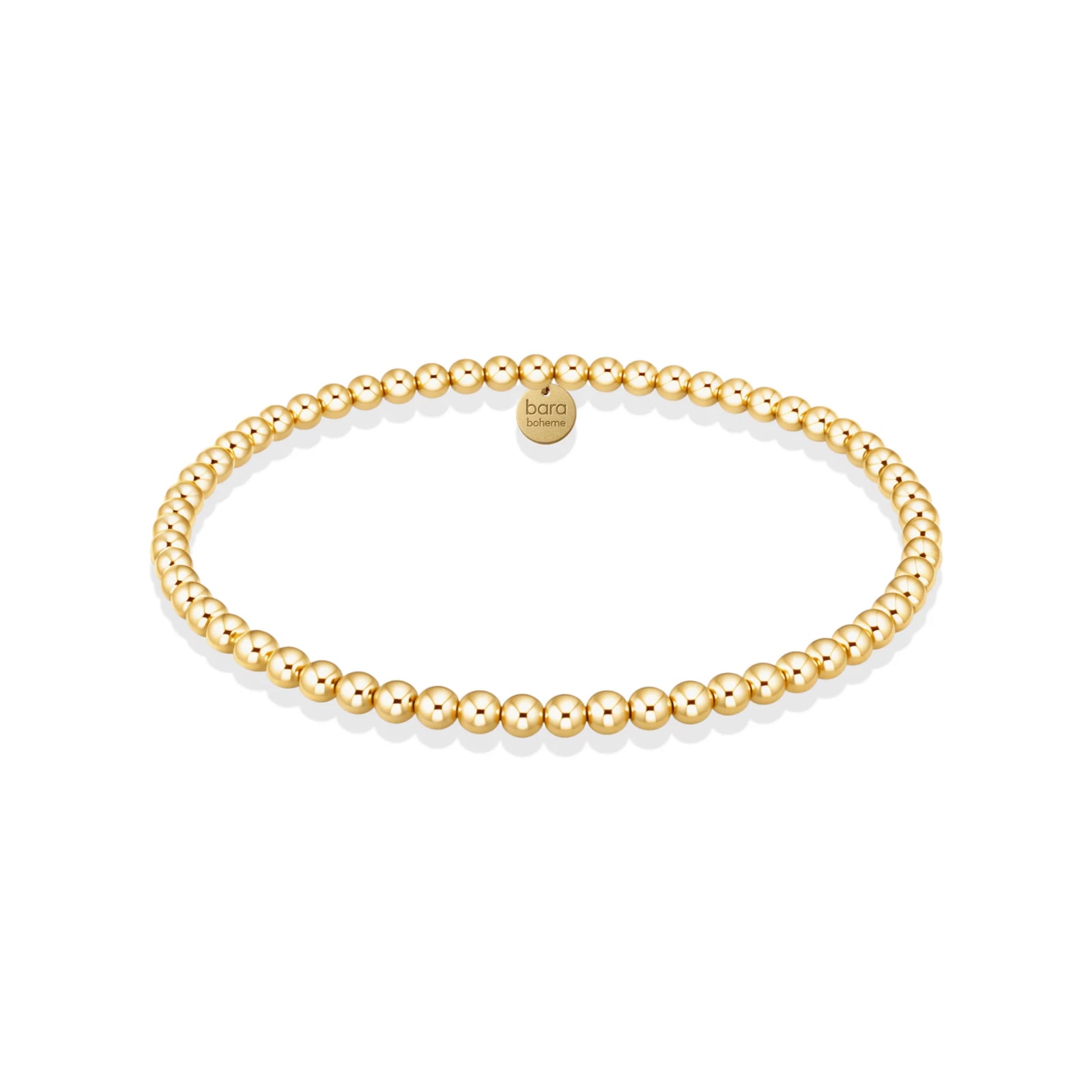 Bara Boheme Classic 3mm Beaded Bracelet Gold Filled