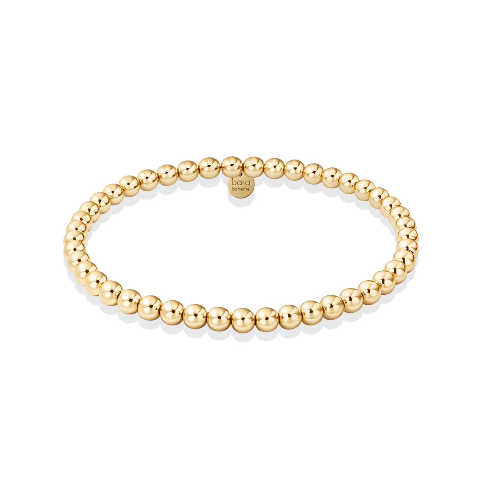 Bara Boheme Classic 4mm Beaded Bracelet Gold Filled
