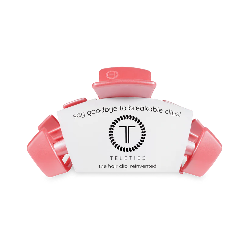 Teleties Medium Classic Hair Clip CALMING CORAL