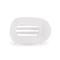 Teleties Medium Flat Round Hair Clip COCONUT WHITE
