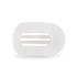 Teleties Medium Flat Round Hair Clip COCONUT WHITE