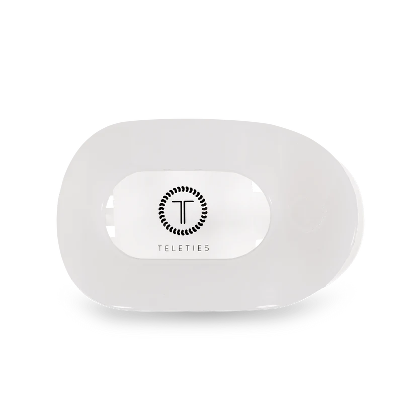 Teleties Small Flat Clip COCONUT WHITE
