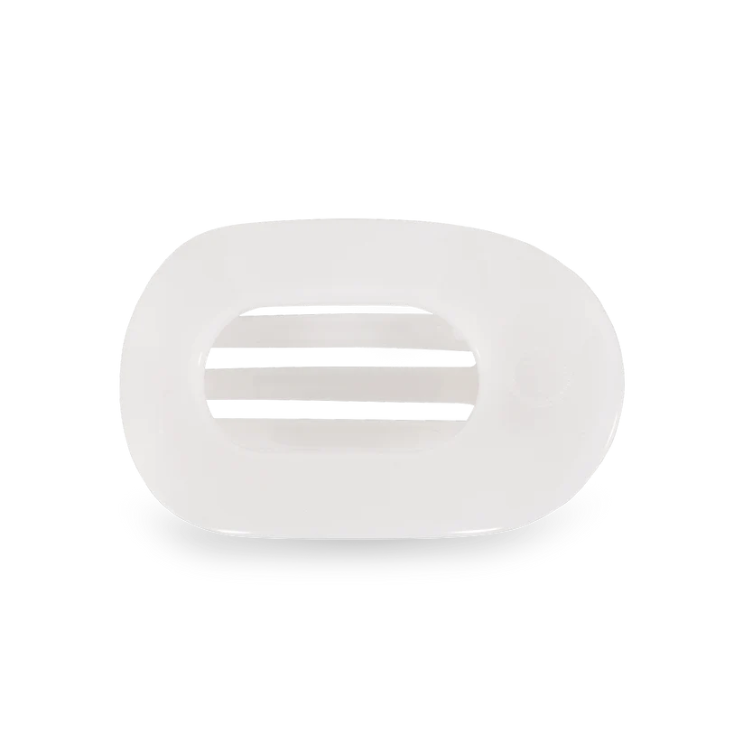 Teleties Small Flat Clip COCONUT WHITE