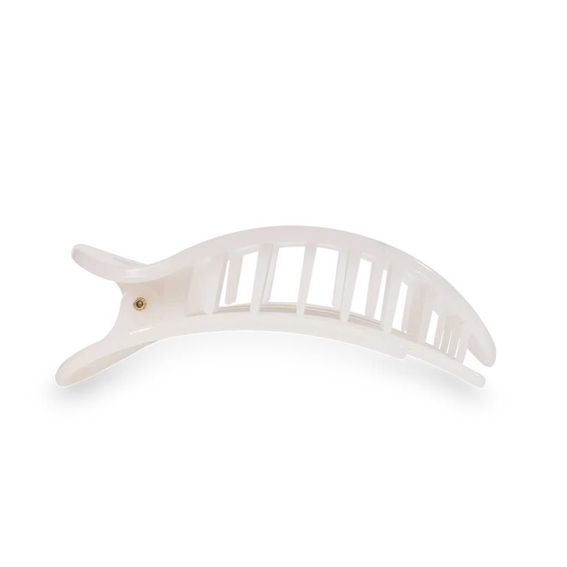 Teleties Small Flat Clip COCONUT WHITE