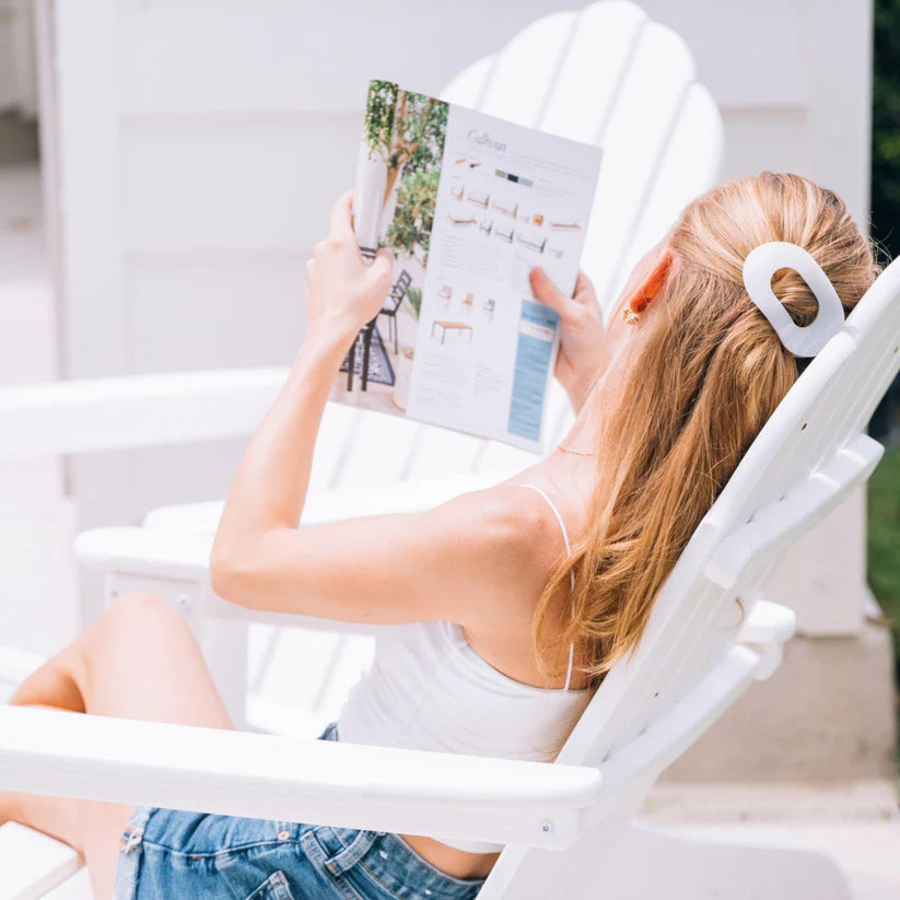 Teleties Small Flat Clip COCONUT WHITE