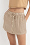 Rhythm W Cove Stripe Skort NATURAL