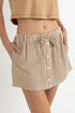 Rhythm W Cove Stripe Skort NATURAL