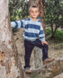 Feather 4 Arrow Boys Ryder Rugby Sweatshirt CROWN BLUE FRENCH TERRY