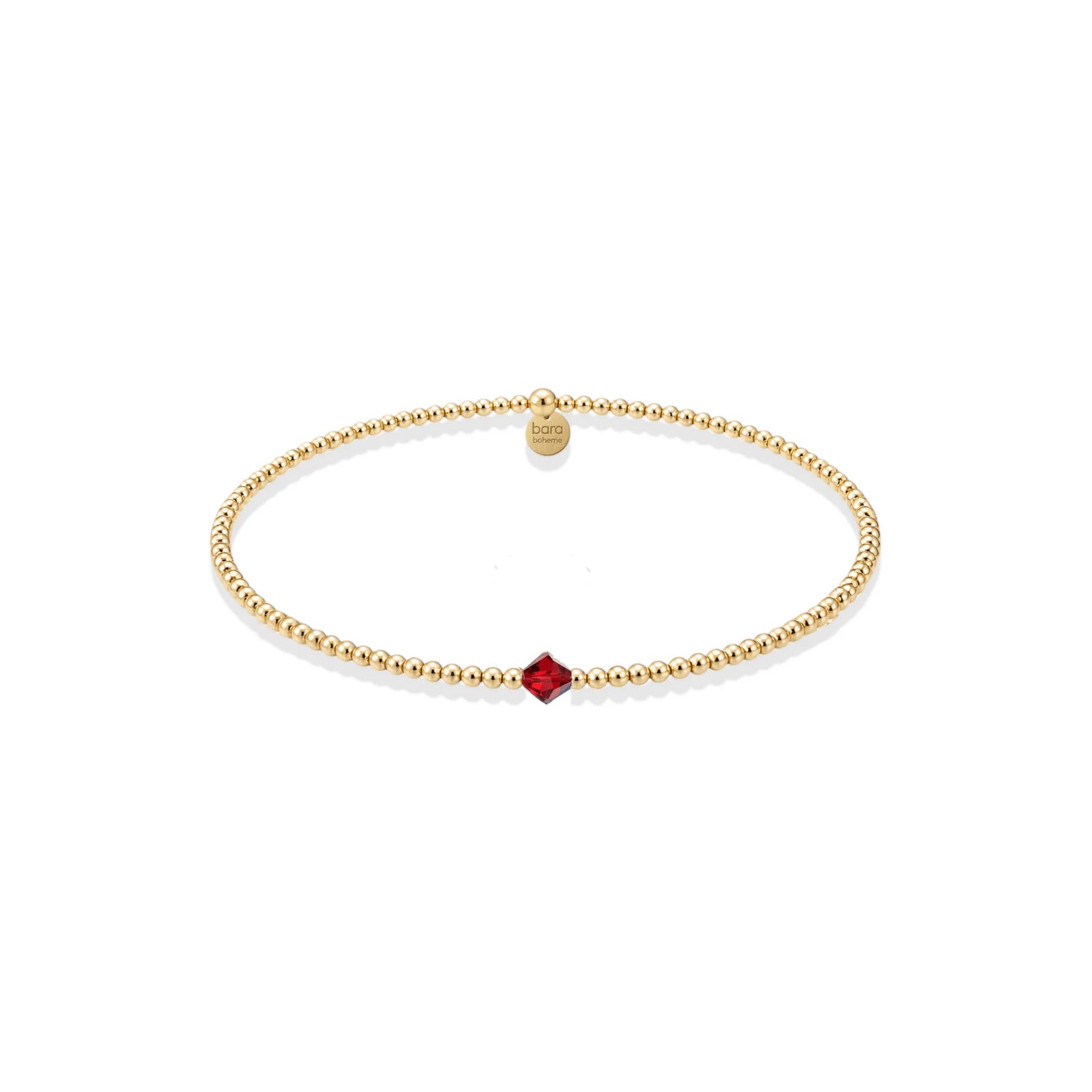 Bara Boheme Birthstone Bracelet JULY - RUBY