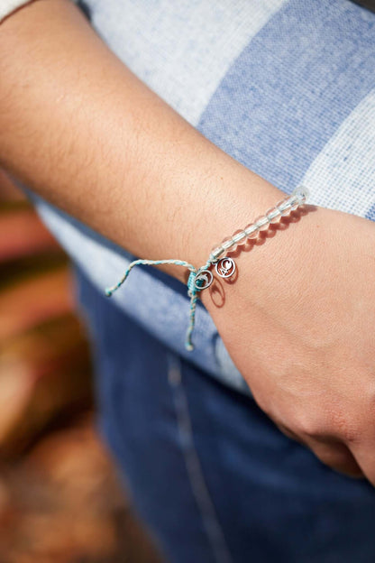 4Ocean Bracelet Beaded DOLPHIN LT BLUE/GRAY