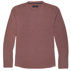 Dakota Grizzly M LS Lewis Waffle Tee RUSSET