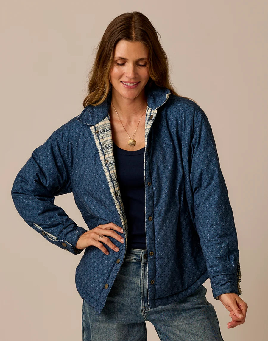 Carve Designs W Marais Reversible Jacket ORION FLEUR / TWEED