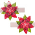 Lilies & Roses Poinsettia Pearlized Hair Clips