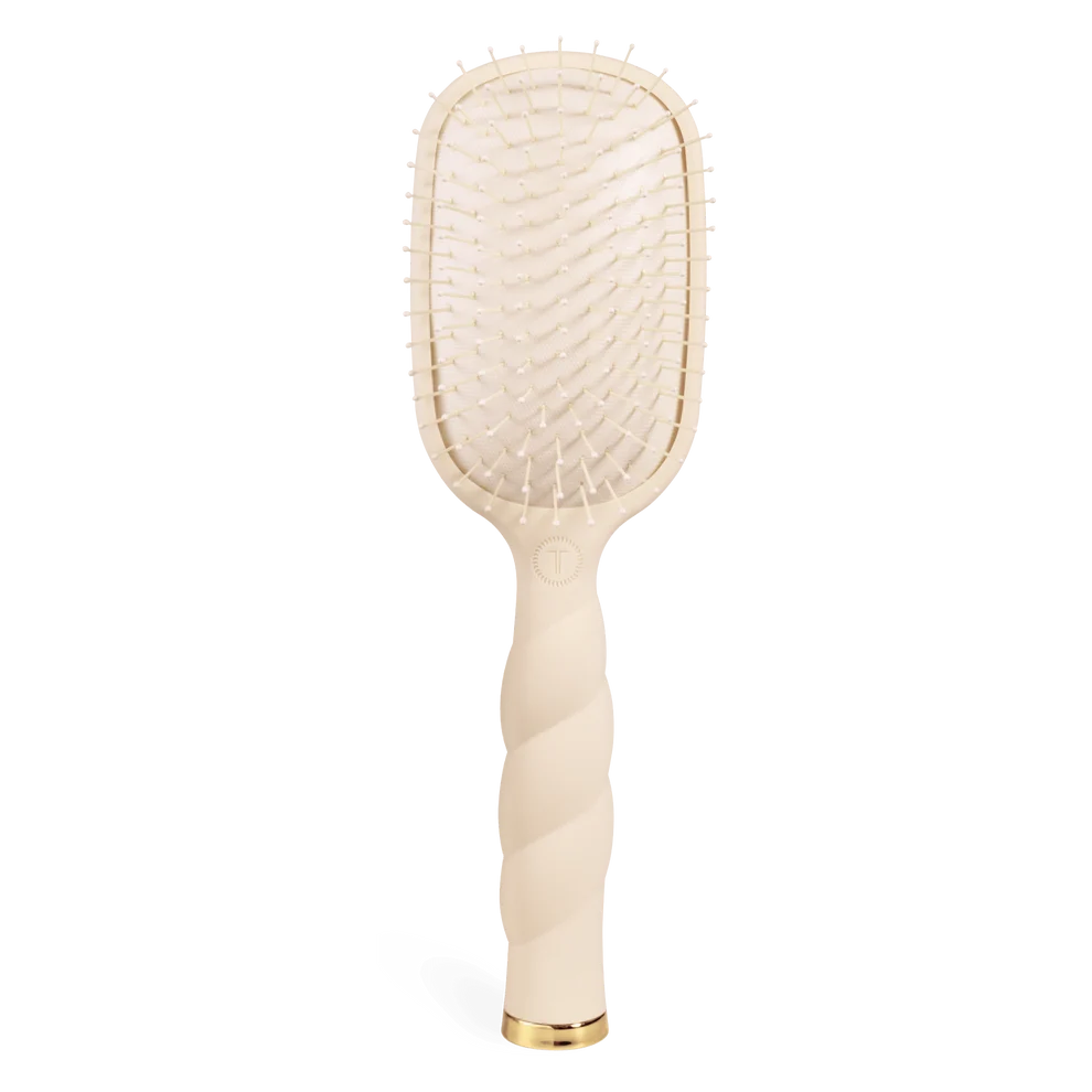 Teleties Detangler Hair Brush for Medium Hair - Full Size TAN