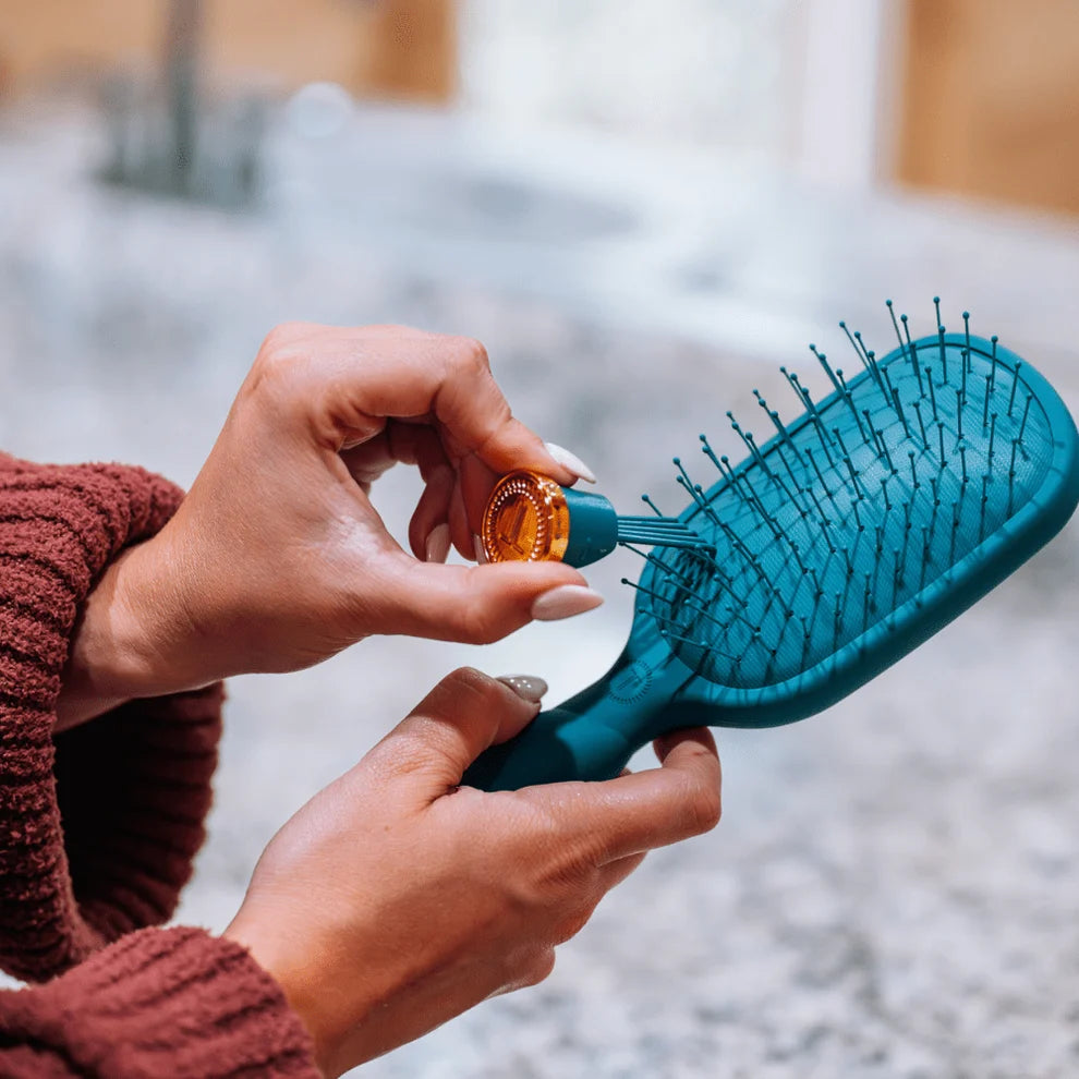 Teleties Detangler Hair Brush for Medium Hair - Full Size TEAL