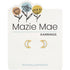 Mazie Mae Mother of Pearl Moon Studs GOLD