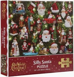 Old World Christmas Puzzle SILLY SANTA