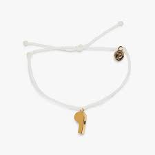 Pura Vida Whistle Charm Bracelet WHITE