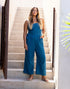 Carve Designs W Knox Gauze Jumpsuit AZUL