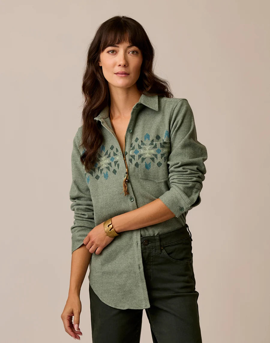 Carve Designs W Fairbanks Supersoft Shirt LAUREL MOTIF