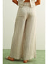 Miou Muse W Jacquard Linen Pant WHITE / STONE