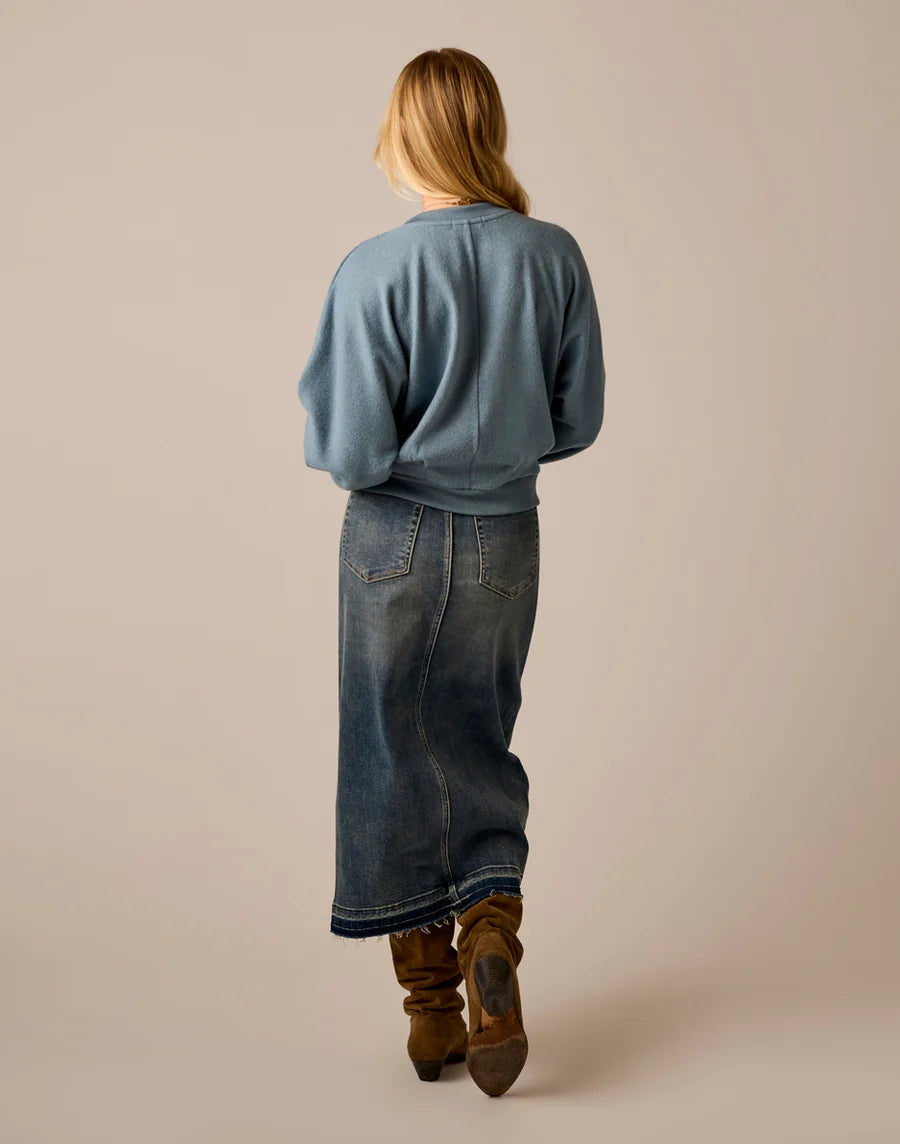 Carve Designs W Anneke Supersoft Dolman BLUE MIRAGE HEATHER