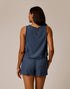 Carve Designs W Lou Linen Tank CAPTAIN CHAMBRAY