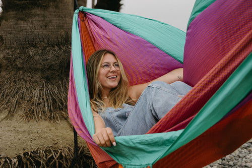 ENO Double Nest Hammock Prints FADE/SEAGLASS