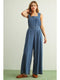 Miou Muse W Sleeveless Chambray Jumpsuit DENIM