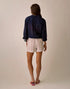 Carve Designs W Hellie Linen Short KENTUCKY STRIPE
