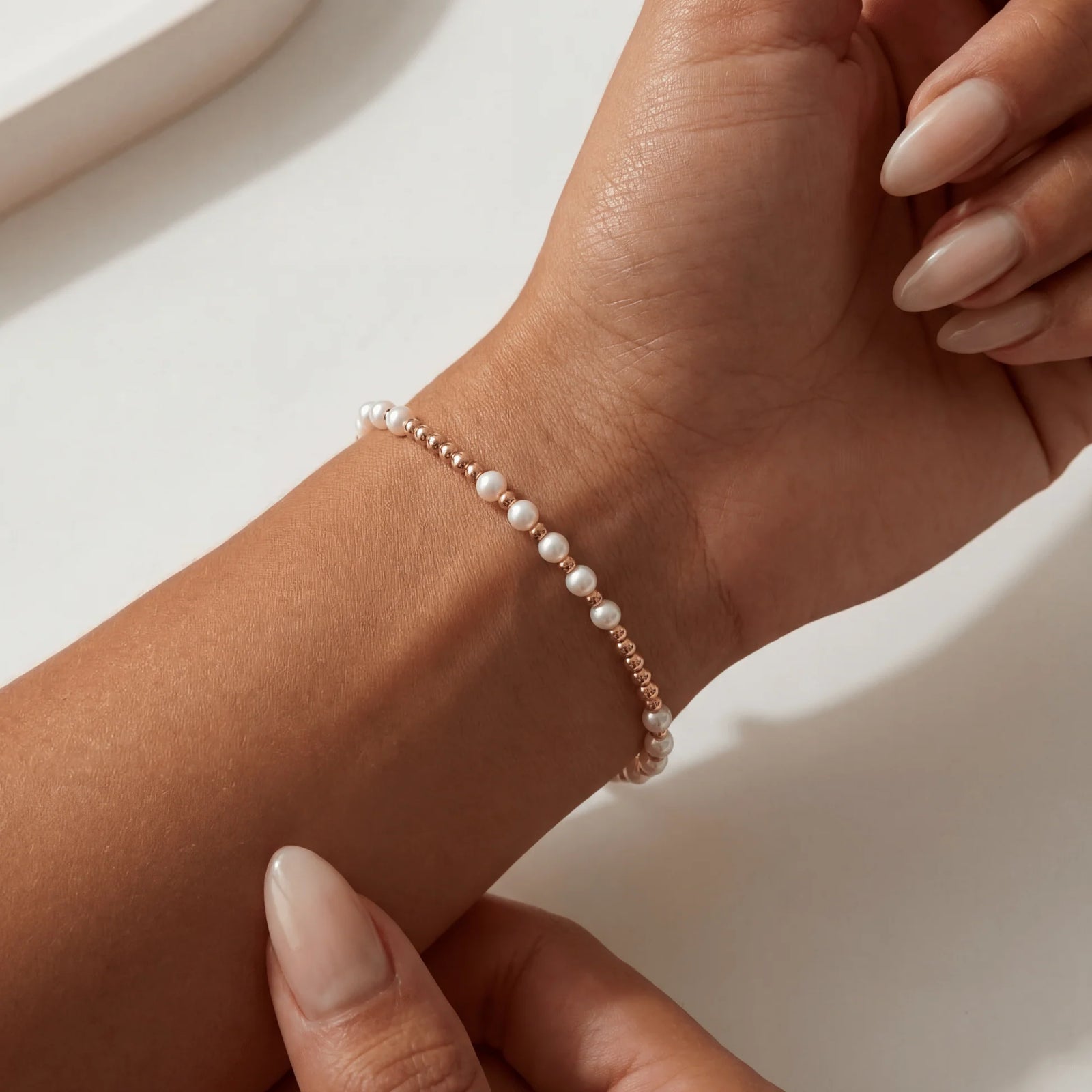 Bara Boheme Signature Emma Pearl Beaded Golf Filled Bracelet