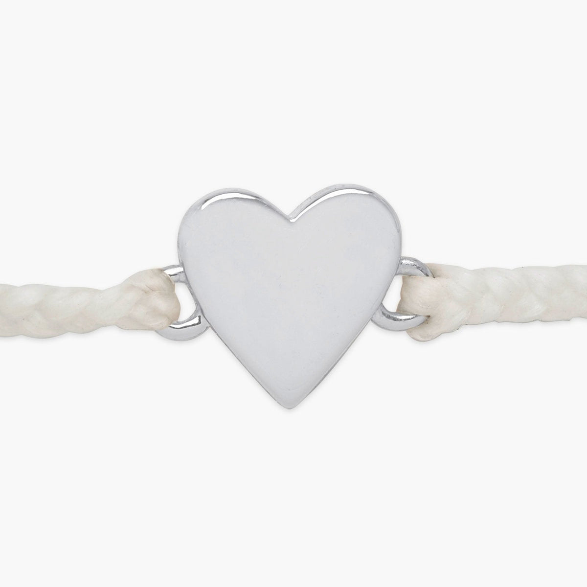 Pura Vida Petite Heart Silver Bracelet WHITE