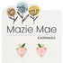 Mazie Mae Peach Studs GOLD