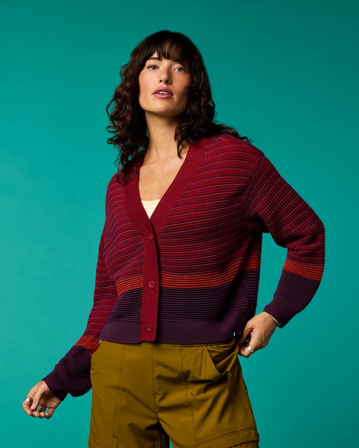 Cotopaxi W Libre Cardigan Sweater CRIMSON / ACAI