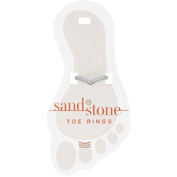 Sand & Stone Toe Ring SILVER CZ DIP
