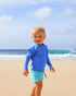 Feather 4 Arrow Baby & Toddler Surfs Up Rashguard Set-Sandy Shores AQUA CRYSTAL