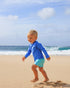 Feather 4 Arrow Baby & Toddler Surfs Up Rashguard Set-Sandy Shores AQUA CRYSTAL