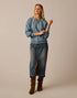 Carve Designs W Anneke Supersoft Dolman BLUE MIRAGE HEATHER
