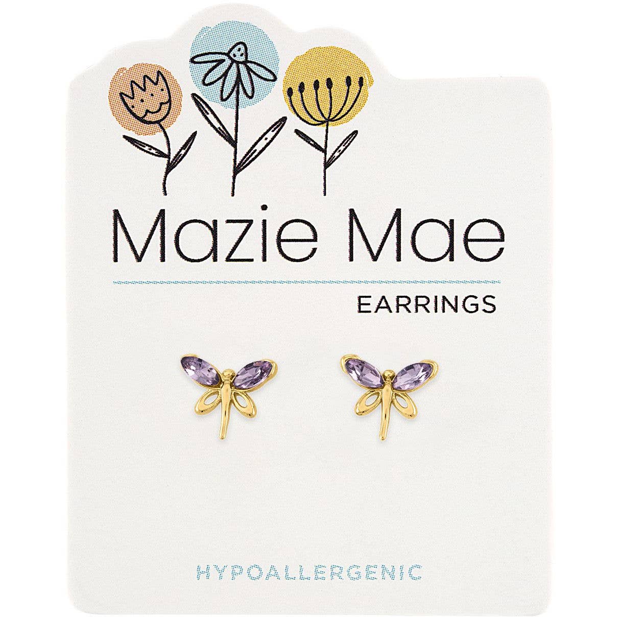 Mazie Mae Dragonfly Studs GOLD