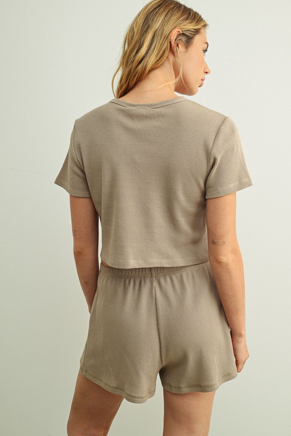 Miou Muse W Waffle Shorts MOCHA