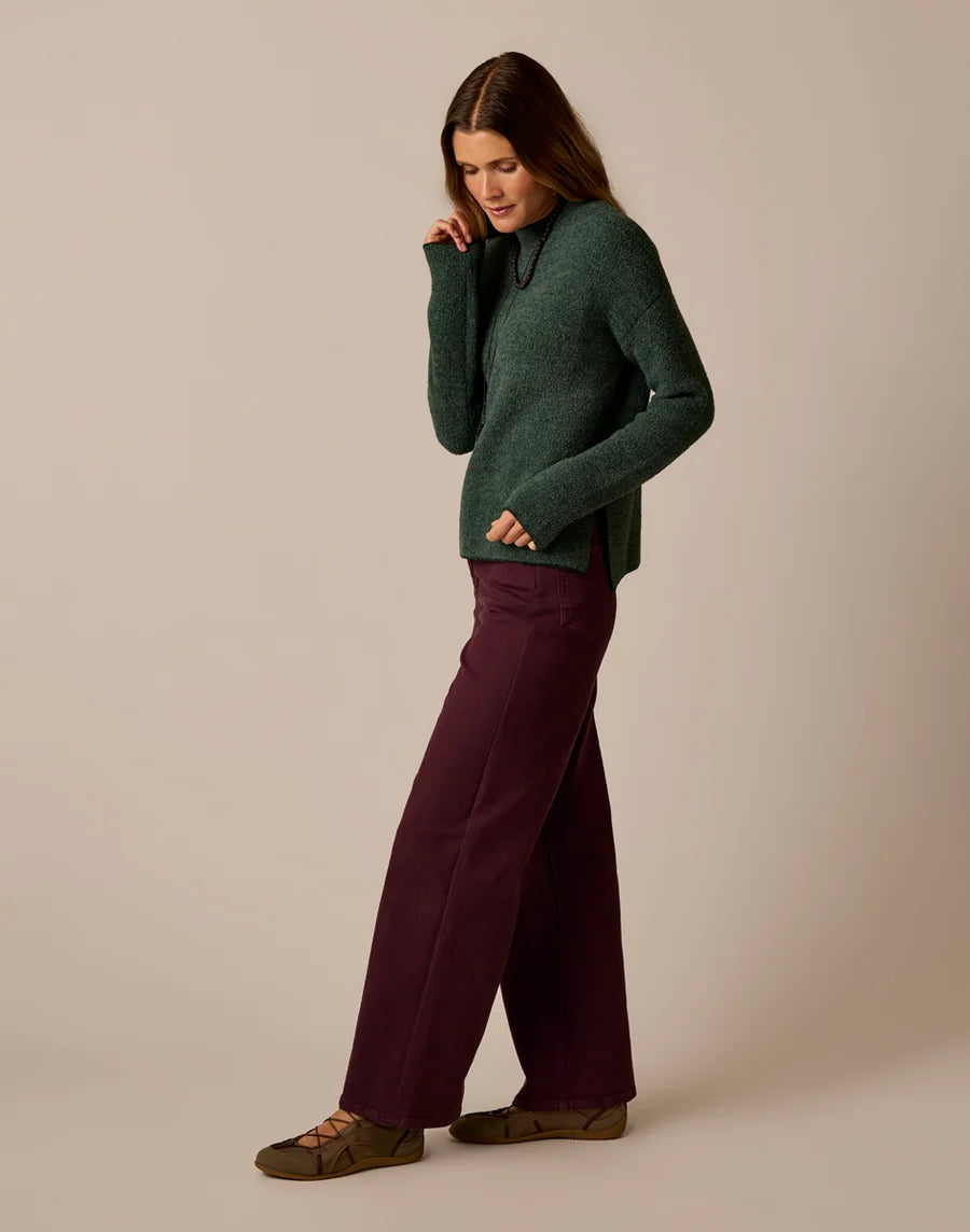 Carve Designs W Olivia Plush Sweater DARK PINE