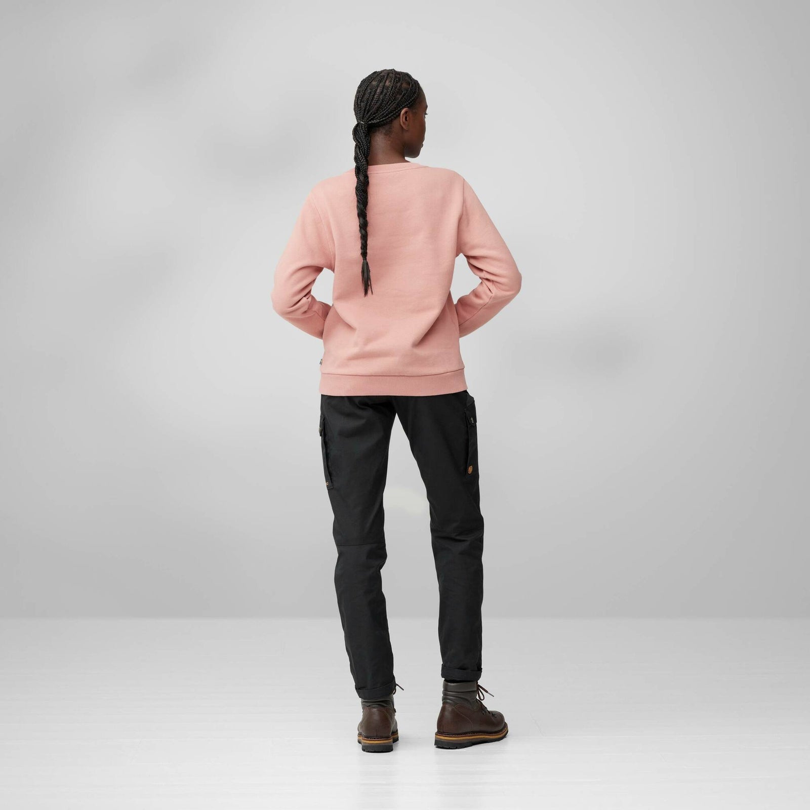Fjallraven W Logo Sweatshirt BREEZE BLUE/PATINA GREEN