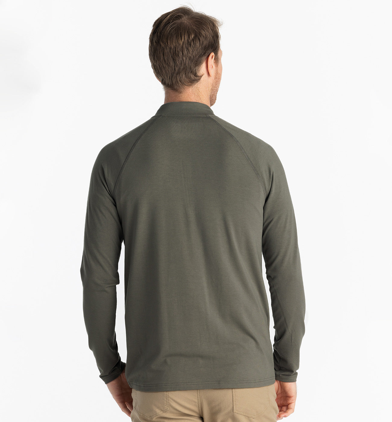 Free Fly M Bamboo Flex 1/4 Zip FATIGUE