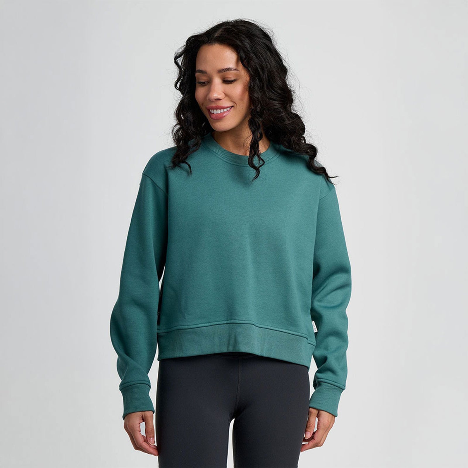 Free Fly W Bamboo Northcoast Fleece Crew SEA PINE
