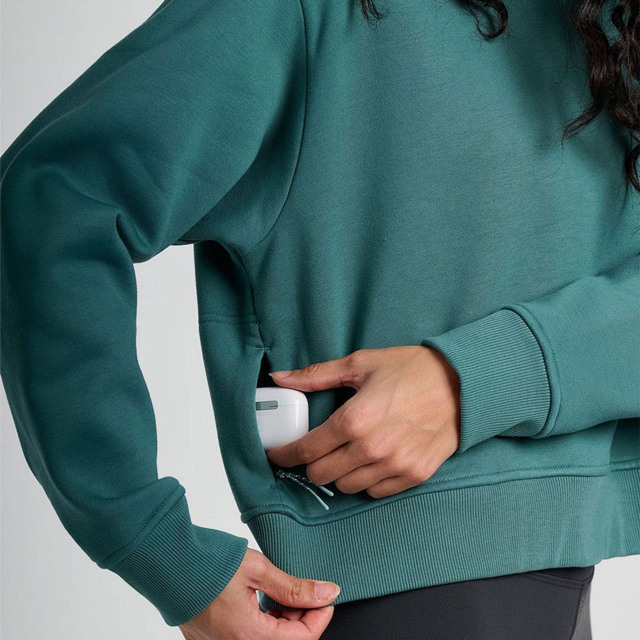 Free Fly W Bamboo Northcoast Fleece Crew SEA PINE
