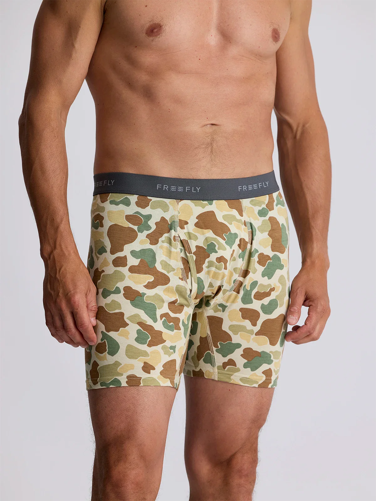 Free Fly M Bamboo Motion Boxer Brief VINTAGE CAMO