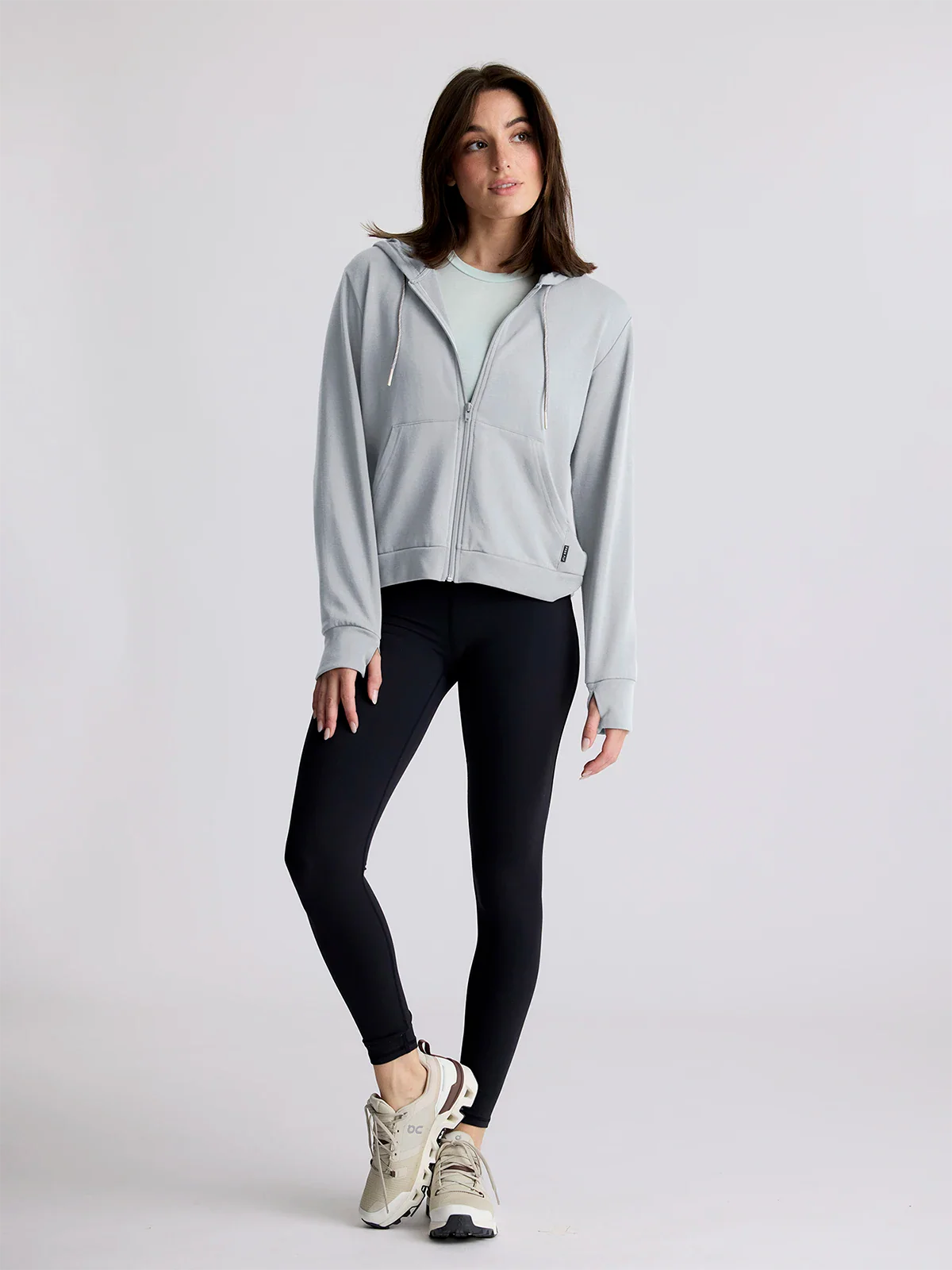 Free Fly W Bamboo LW Fleece Zip Hoodie HEATHER GREY