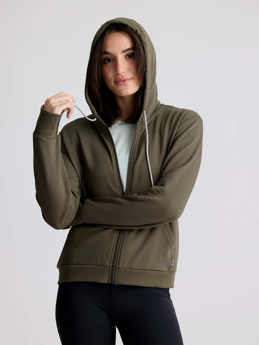 Free Fly W Bamboo LW Fleece Zip Hoody FATIGUE